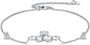 TIGER RIDER Bracelets for Women Sterling Silver Claddagh Infinity Tree of Life Daisy Bracelets Friendship Adjustable Charm Bracelet Jewelry Birthday Valentines Gifts for Mom Friends