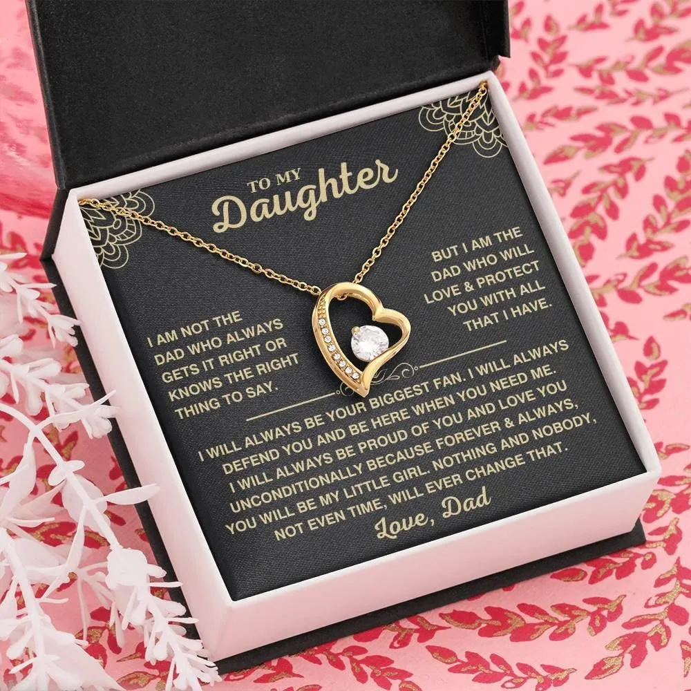 To My Daughter Necklace, Personalized Daughter Necklaces from Mom and Dad, Daughter Gifts from Mother or Father, Beautiful Necklaces for Women, Birthday Gift Idea for Women