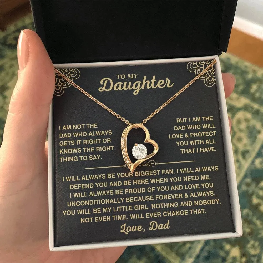 To My Daughter Necklace, Personalized Daughter Necklaces from Mom and Dad, Daughter Gifts from Mother or Father, Beautiful Necklaces for Women, Birthday Gift Idea for Women