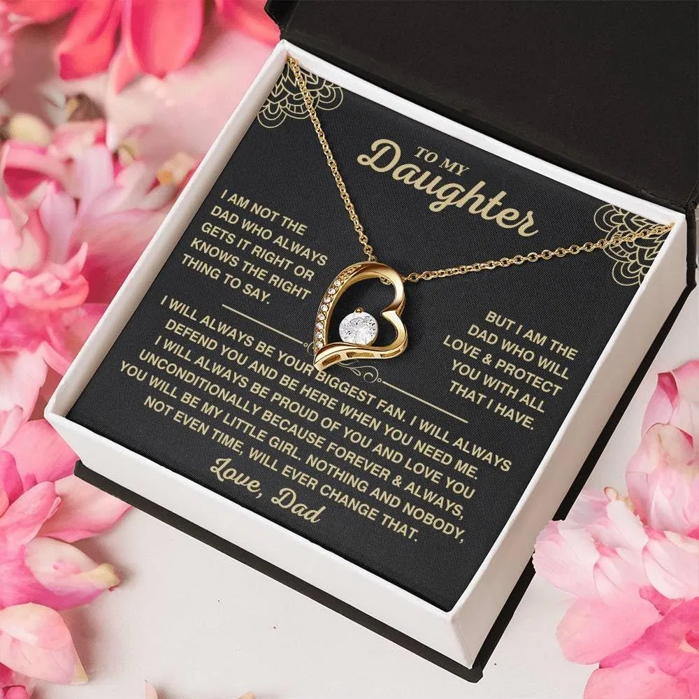 To My Daughter Necklace, Personalized Daughter Necklaces from Mom and Dad, Daughter Gifts from Mother or Father, Beautiful Necklaces for Women, Birthday Gift Idea for Women