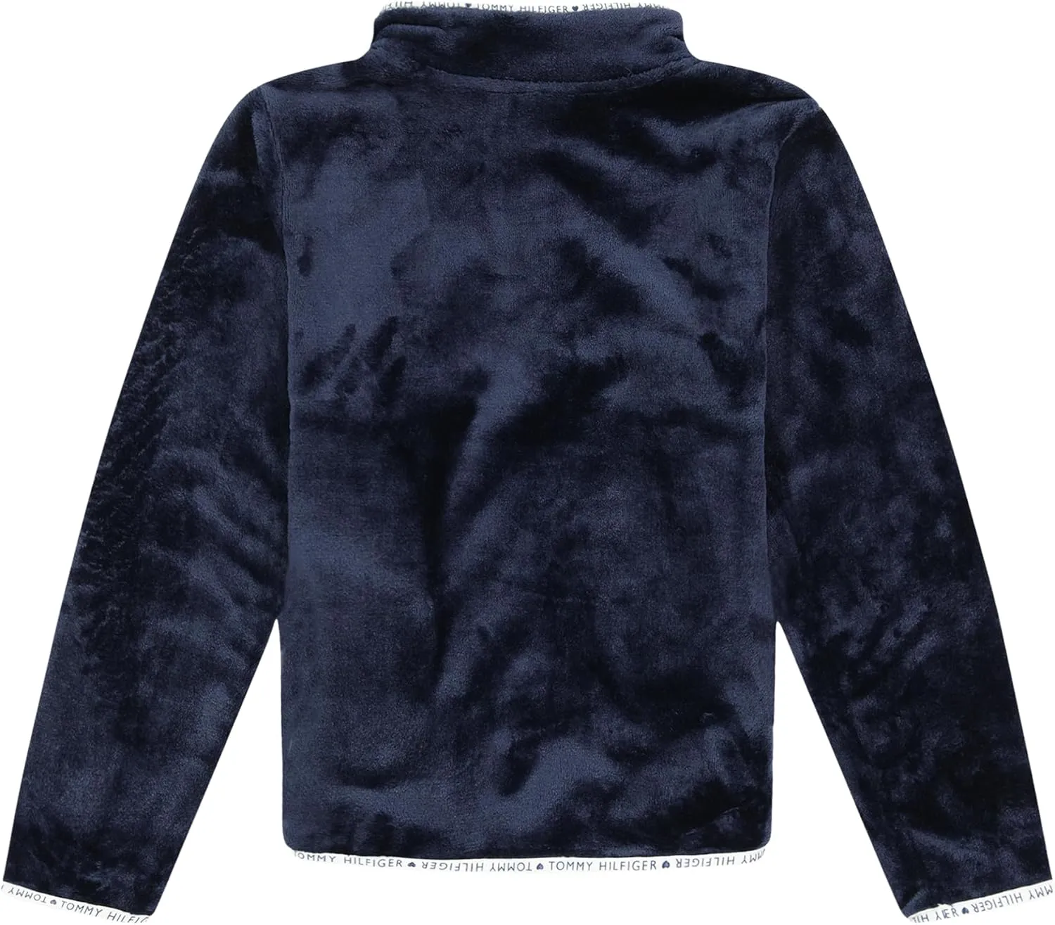 Tommy Hilfiger Fleece Pullover Sweatshirt Large Functional Front Pocket and Quarter Zip Girls'