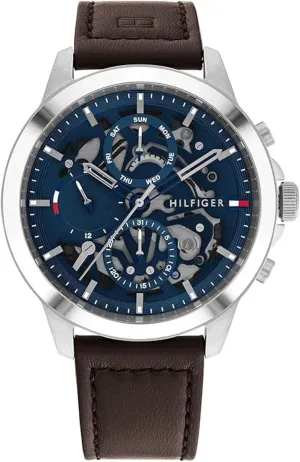 Tommy Hilfiger Men's Automatic Watch  Stainless Steel, 5 ATM Water Resistant, Modern Stylish Timepiece, Gift for Him, 43mm