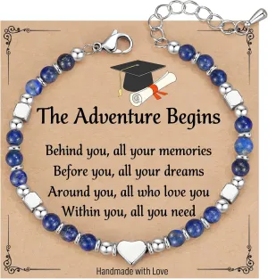 TONY & SANDY 2025 Graduation Gifts for Her, Graduation Bracelets for Women Girls Middle High School College Graduates, With Graduation Cap Box and Meaningful Cards
