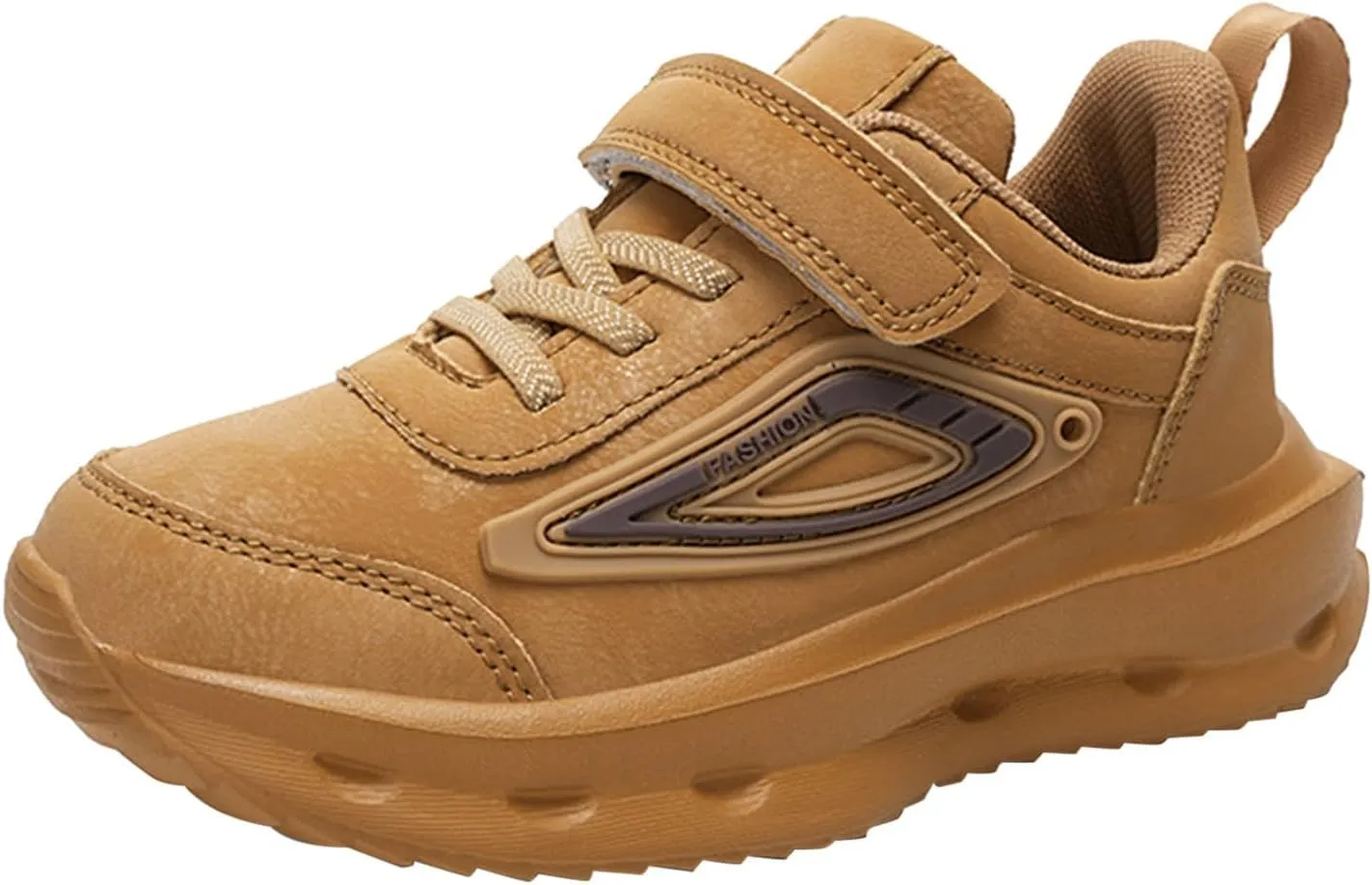 Unisex-Child Sneakers Leather Lightweight Breathable Athletic Sneakers for Kids Chunky Sole Shoes for Boys Girls