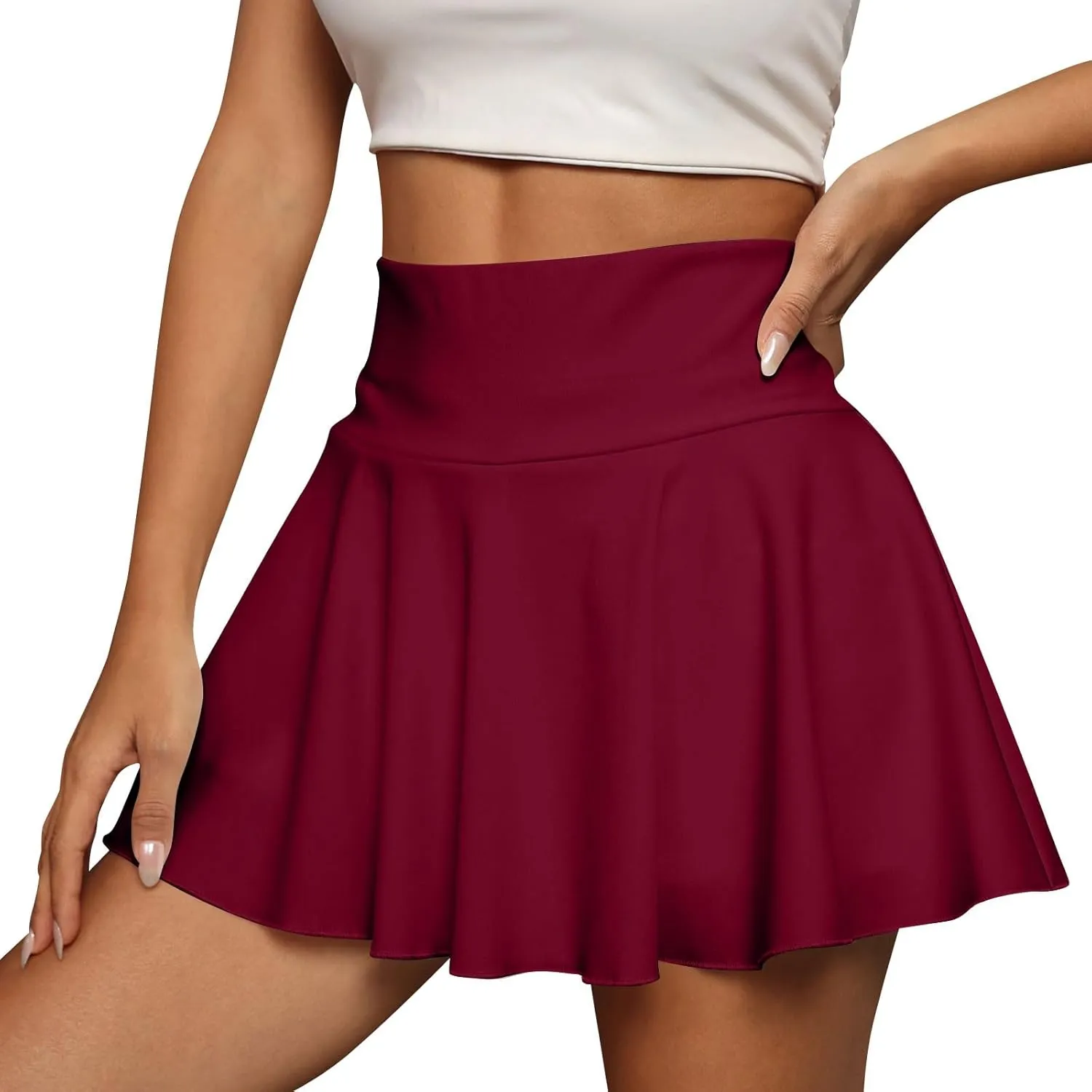 Versatile Skorts for Women with Pockets High Waist Tummy Control Mini Skirt Comfy Summer Casual Athletic Tennis Skirt