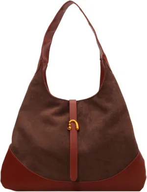 Versatile Suede Handbag for Women Large Capacity Hobo Bag Causal Satchel Purse Fall Winter Vintage Sling Shoulder Bag 2024