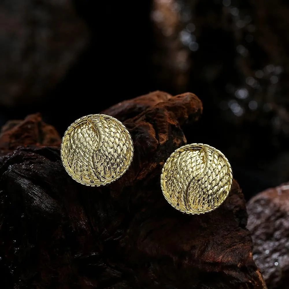 Vintage Round Button Clip On Earrings Non Pierced Earrings Gold Silver Clip Earrings Big Hammered Disc Clip Earrings Hammered Dome Half Hoop Clip On Earrings Jewelry for Women