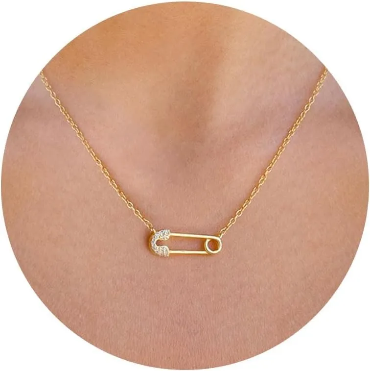 VRIUA Gold Necklace for Women - 14K Gold Plated Dainty Italian Horn Star of David Butterfly Sun Lotus Volleyball Baseball Cowboy Boots Necklace Jewelry Everyday for Women