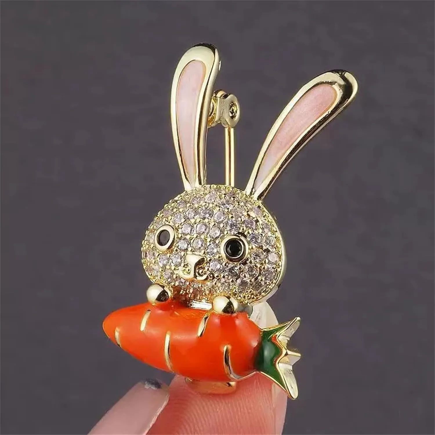 WCRAZYE Rhinestone Bow Rabbit Brooch Pin for Women Girls Men Gold Plated Fashion Cute Crystal Bow Enamel Cartoon Bunny Gentleman Brooches Lapel Pins Lucky Decor Dress Accessories Easter Holiday Jewelry Gift