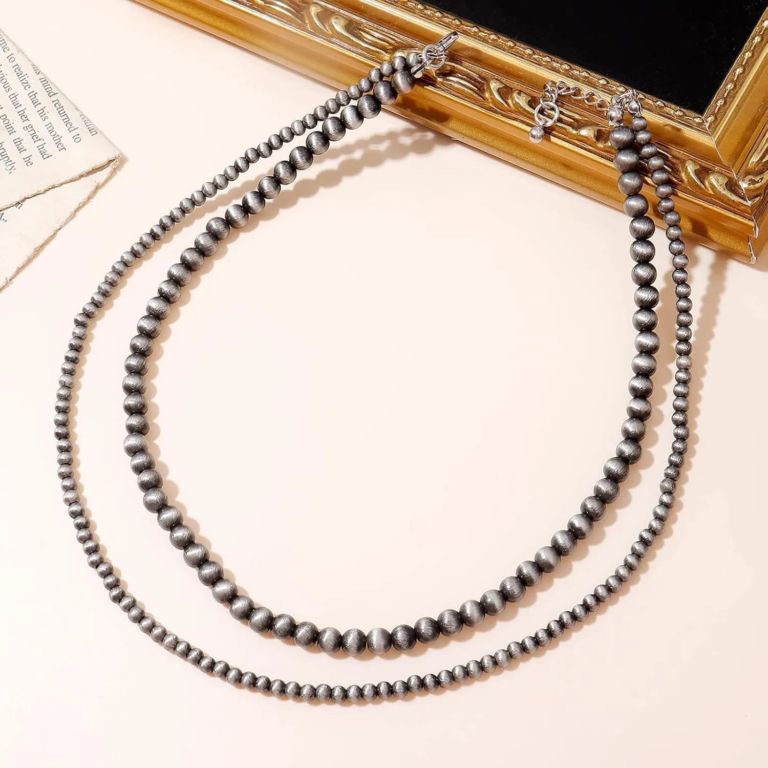 Western Necklaces for Women Navajo Pearl Bow Necklace Dainty Bow Choker Necklace Turquoise Necklace Bowknot Beaded Necklaces Western Jewelry Gifts