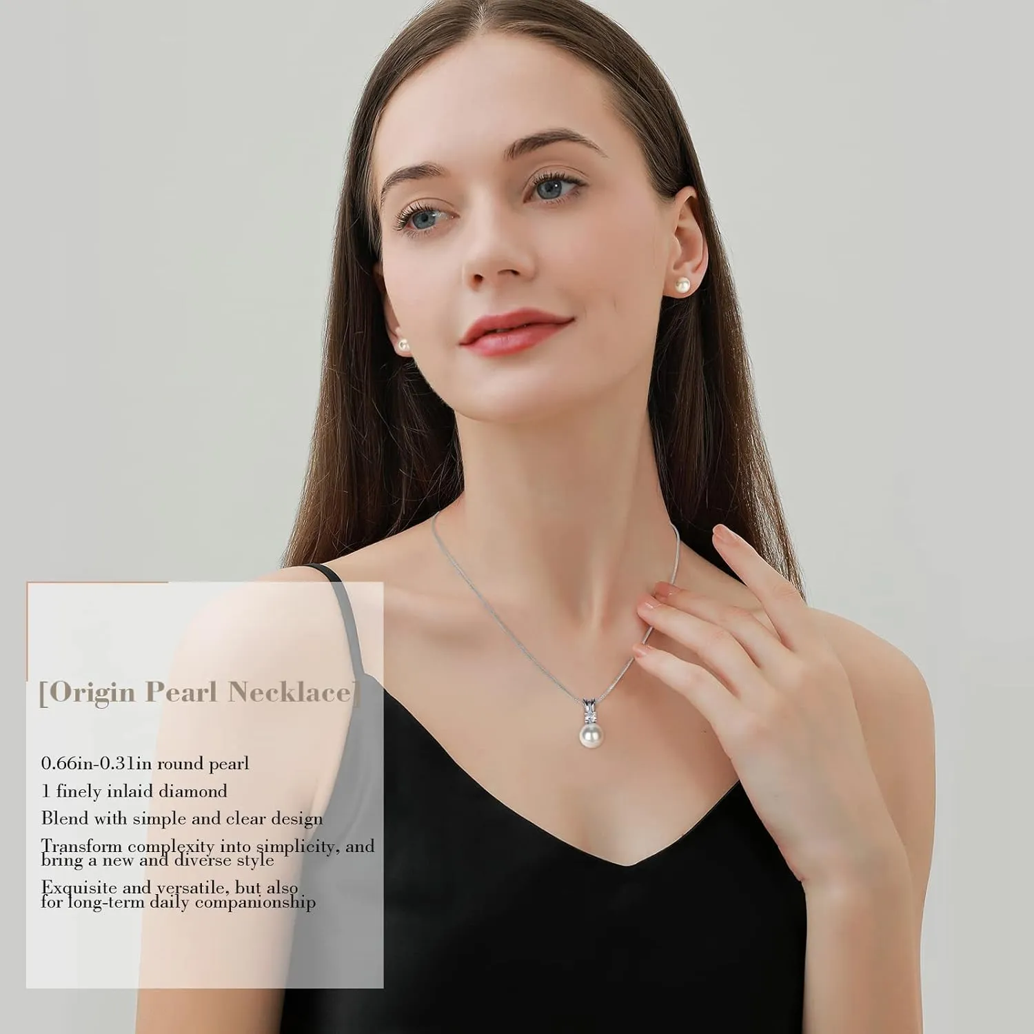 White Single Pearl Necklace Pendants | One Pearl Pendant Necklace with a pearl Jewelry | Pearl drop Necklace | Silver Pearl Necklaces for Women