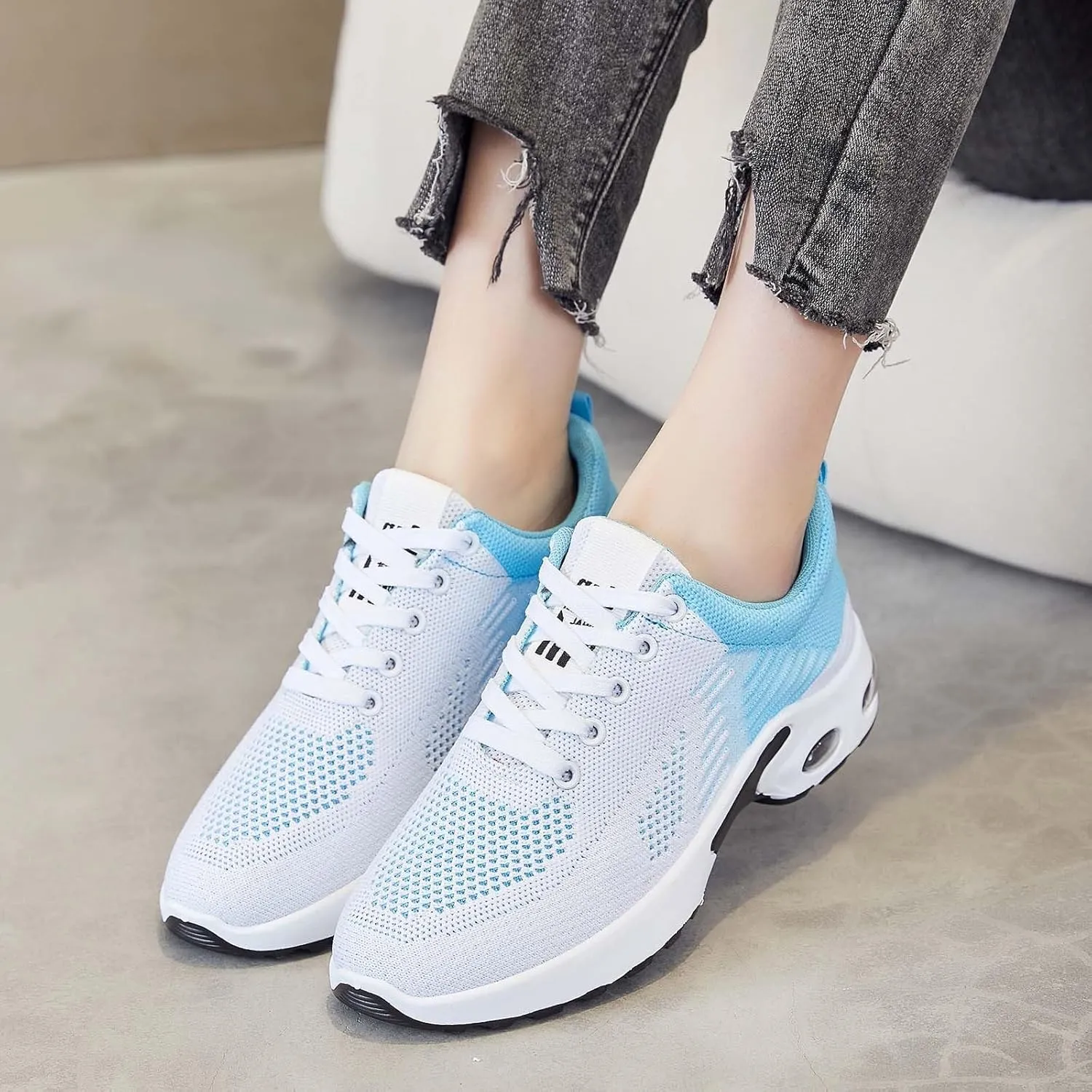 Wide Toe Box Shoes Women Gym Jogging Walking Sneakers Comfy Breathable Mesh Fashion Sneakers Zero Drop Sole Width Shoes with Arch Support
