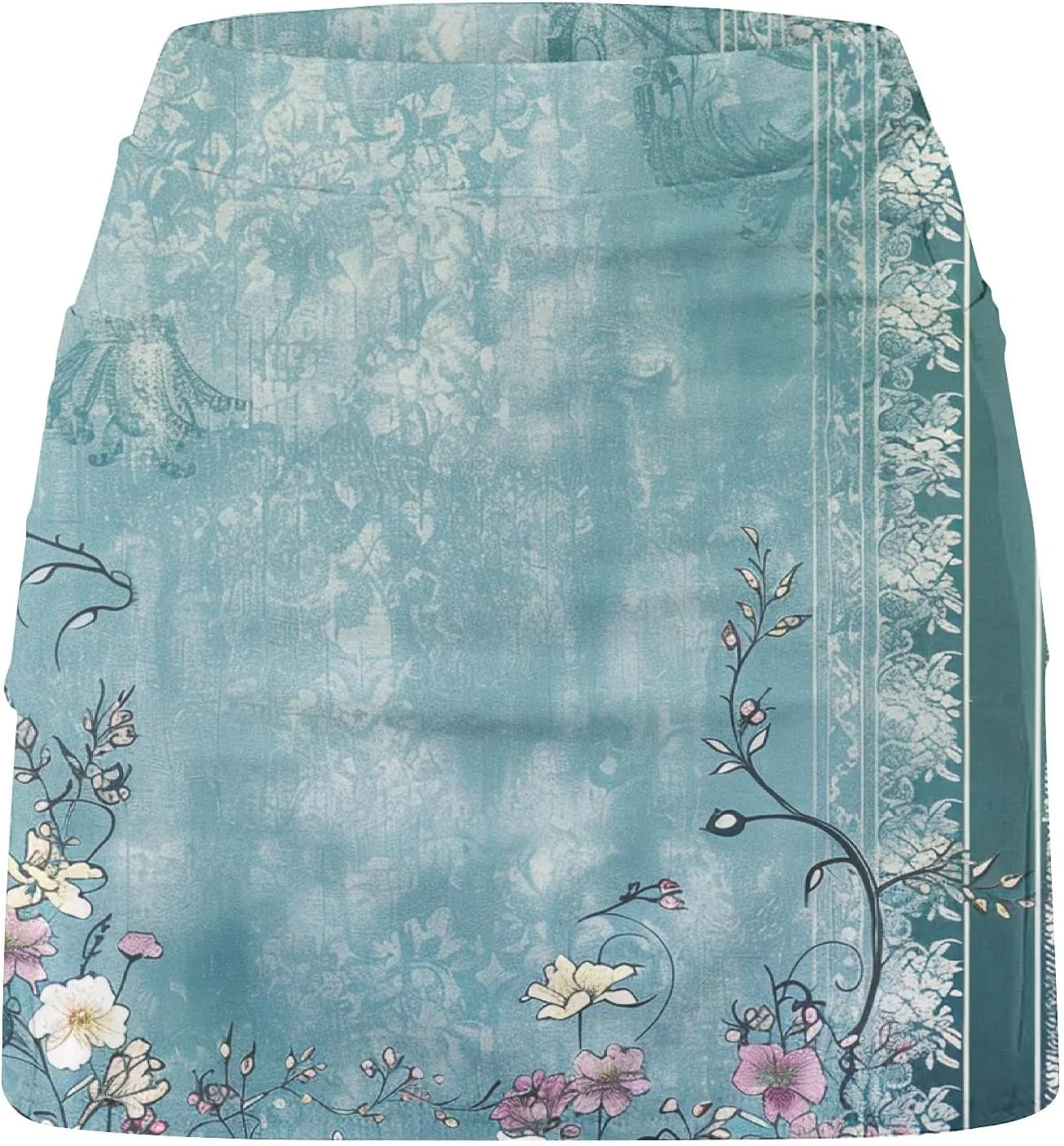 Women Athletic Shorts Trendy Summer Print High Waist Yoga Pant Tennis Skirt Built in Shorts Workout Lounge Golf Skirt