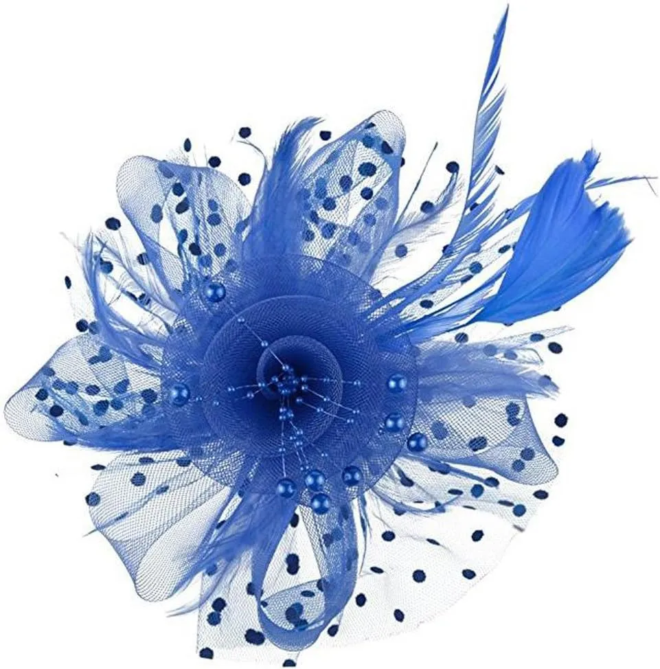 Women Girls Fascinators Hat Flower Mesh Ribbons Feathers Flapper Great Gatsby Headband Clip Tea Party Headpiece