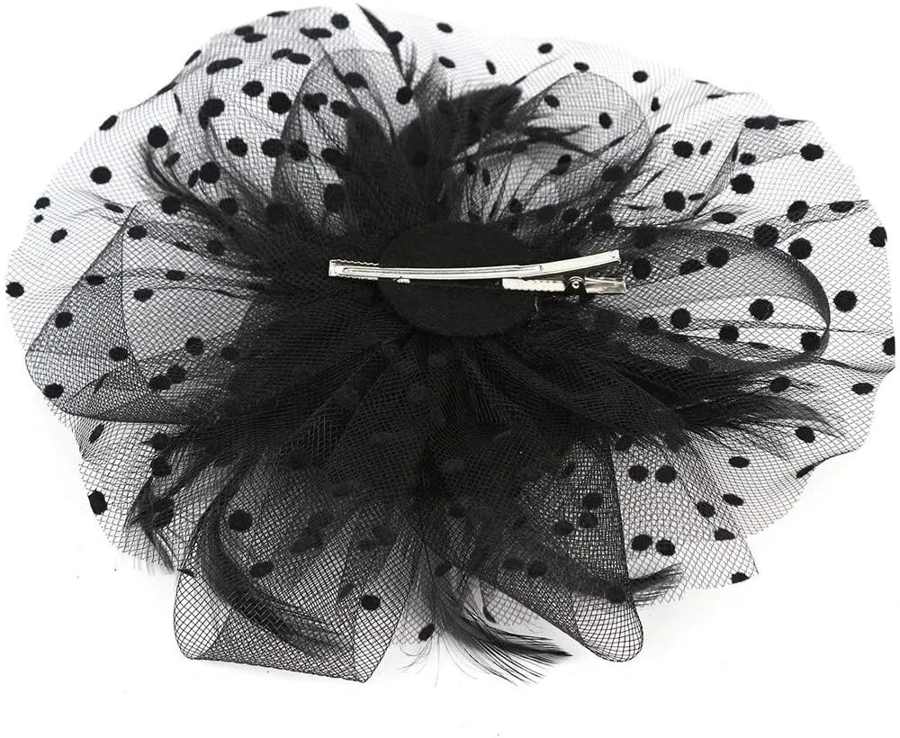 Women Girls Fascinators Hat Flower Mesh Ribbons Feathers Flapper Great Gatsby Headband Clip Tea Party Headpiece