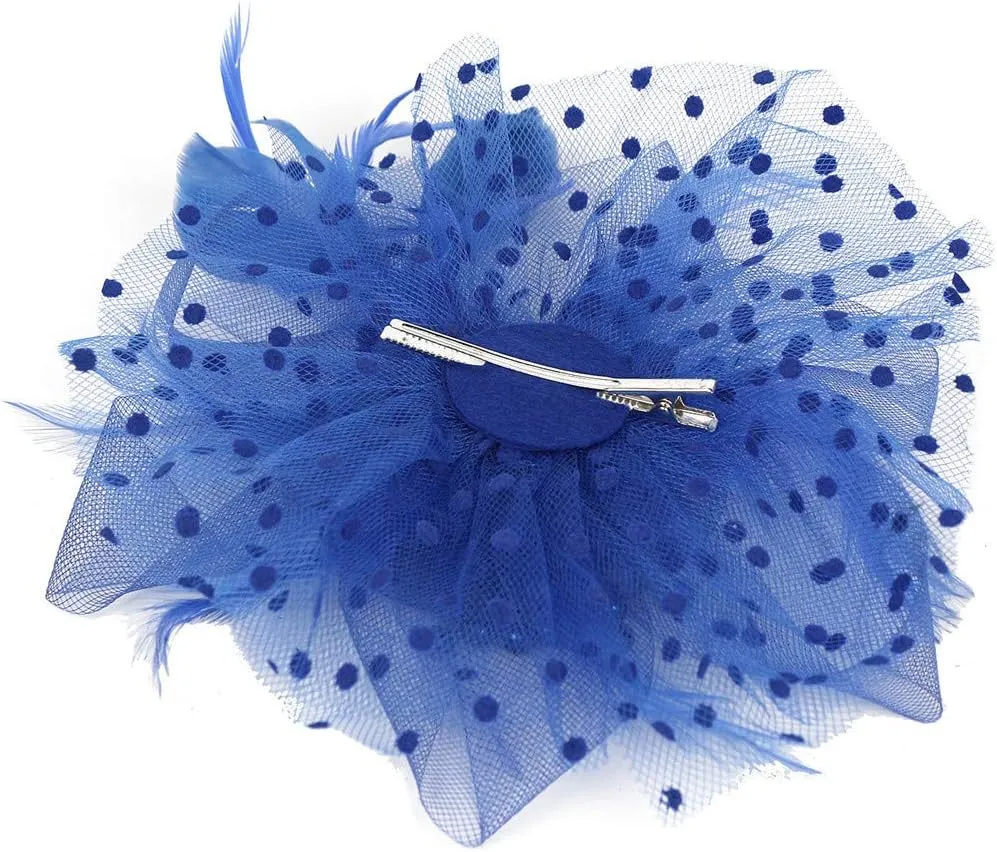 Women Girls Fascinators Hat Flower Mesh Ribbons Feathers Flapper Great Gatsby Headband Clip Tea Party Headpiece