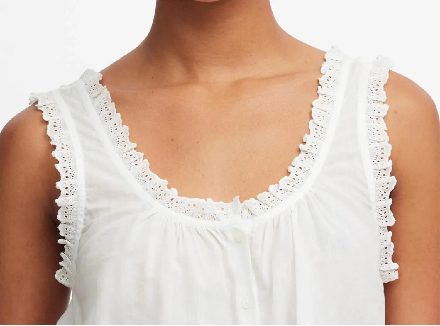 Women Lace Trim Tank Top Vneck Sleeveless Eyelet Embroidery Peplum Shirt Y2k Going Out Vacation Flowy Cami Shirt