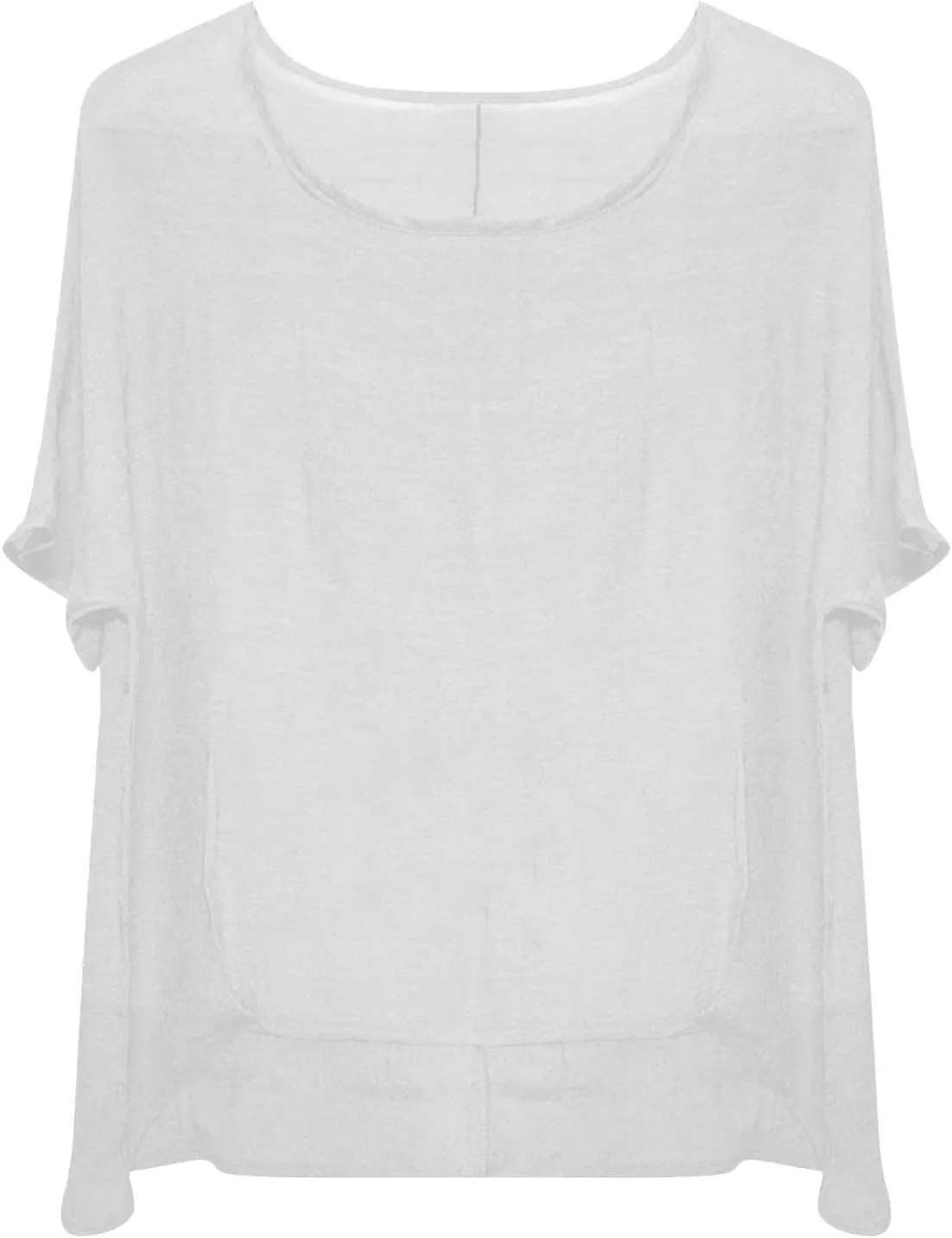 Women Linen Tops 2025 Summer Casual Crewneck Short Sleeve Shirts Plus Size Loose Comfy Gauze Peasant Blouses
