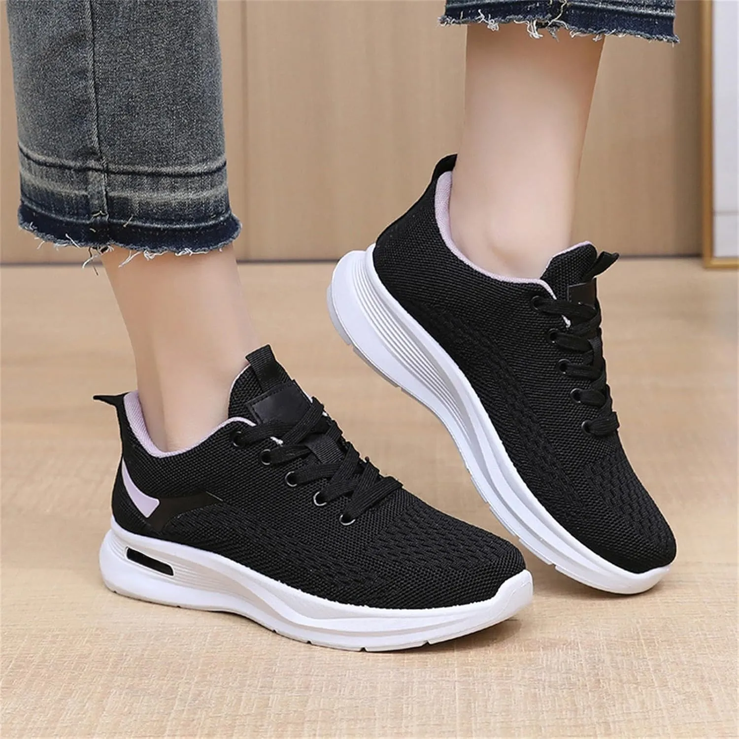 Women Running Shoes Walking Training Sneakers Sport Gym Tennis Shoes Non Slip Lightweight Sneaker for Casual Mesh