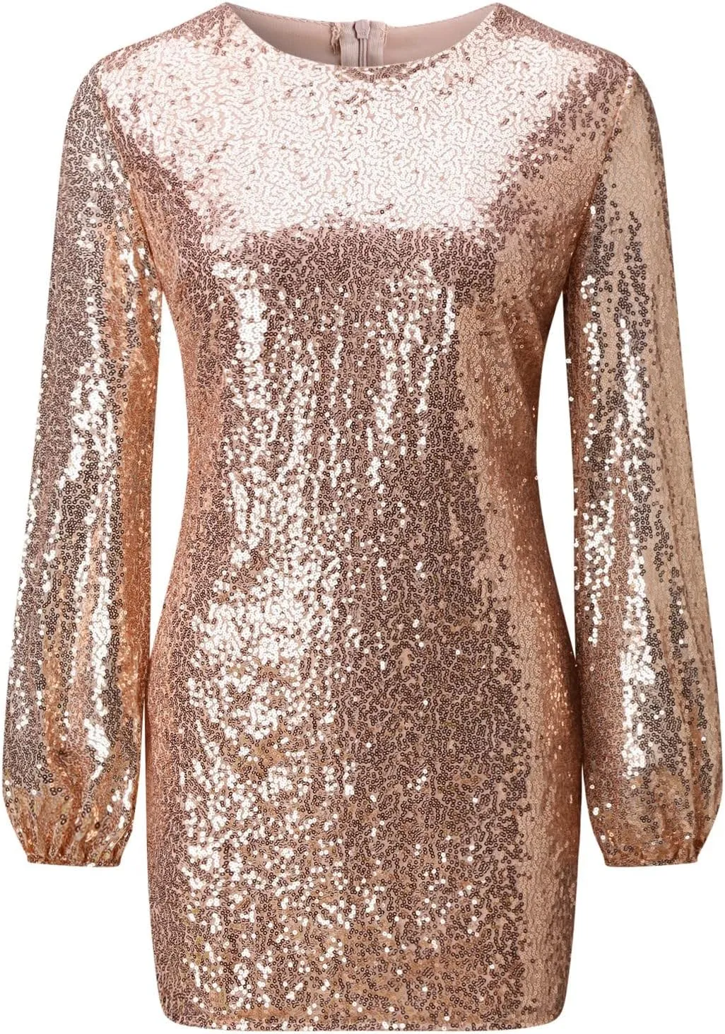 Women Sexy Sequin Dresses V Neck Mesh Long Sleeve Bodycon Dress 2023 Trendy Party Night Out Club Midi Dresses