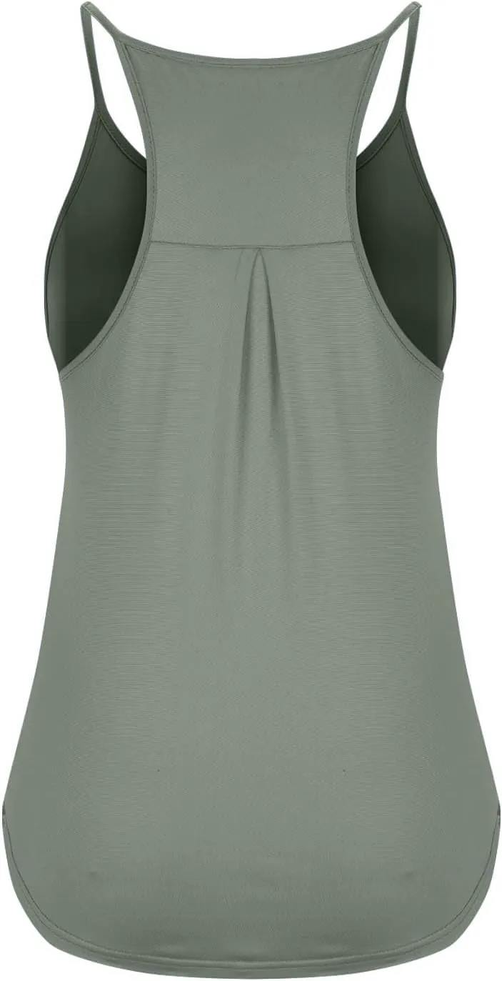 Women Workout Athletic Yoga Shirts Loose Fit Racerback Tank Tops Sleeveless Sports Tennis Shirt Round Neck Summer Top