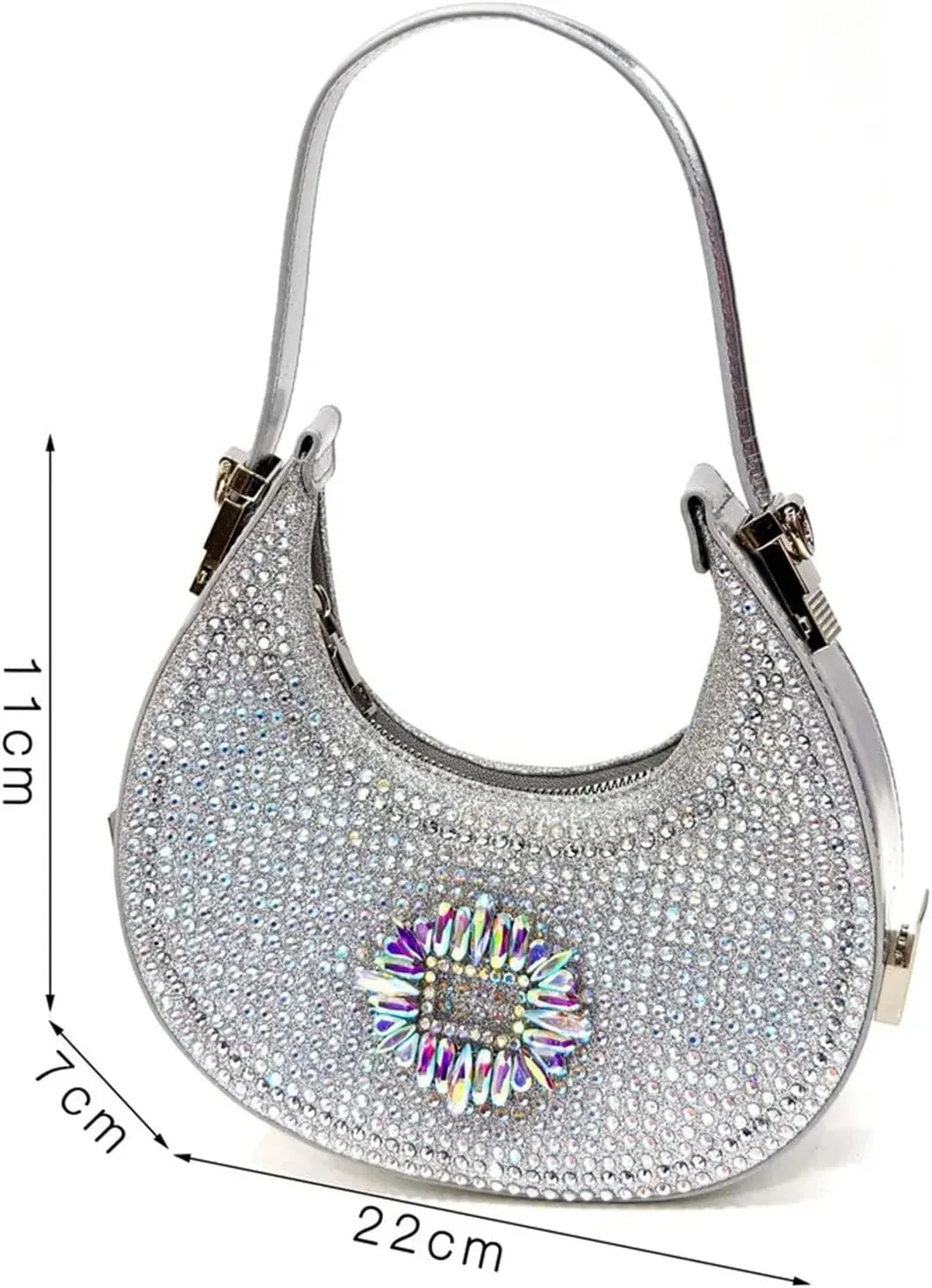 Women's African-Italian Commuter Set - Crystal-Embellished Flats & Spacious Tote for Stylish Travel
