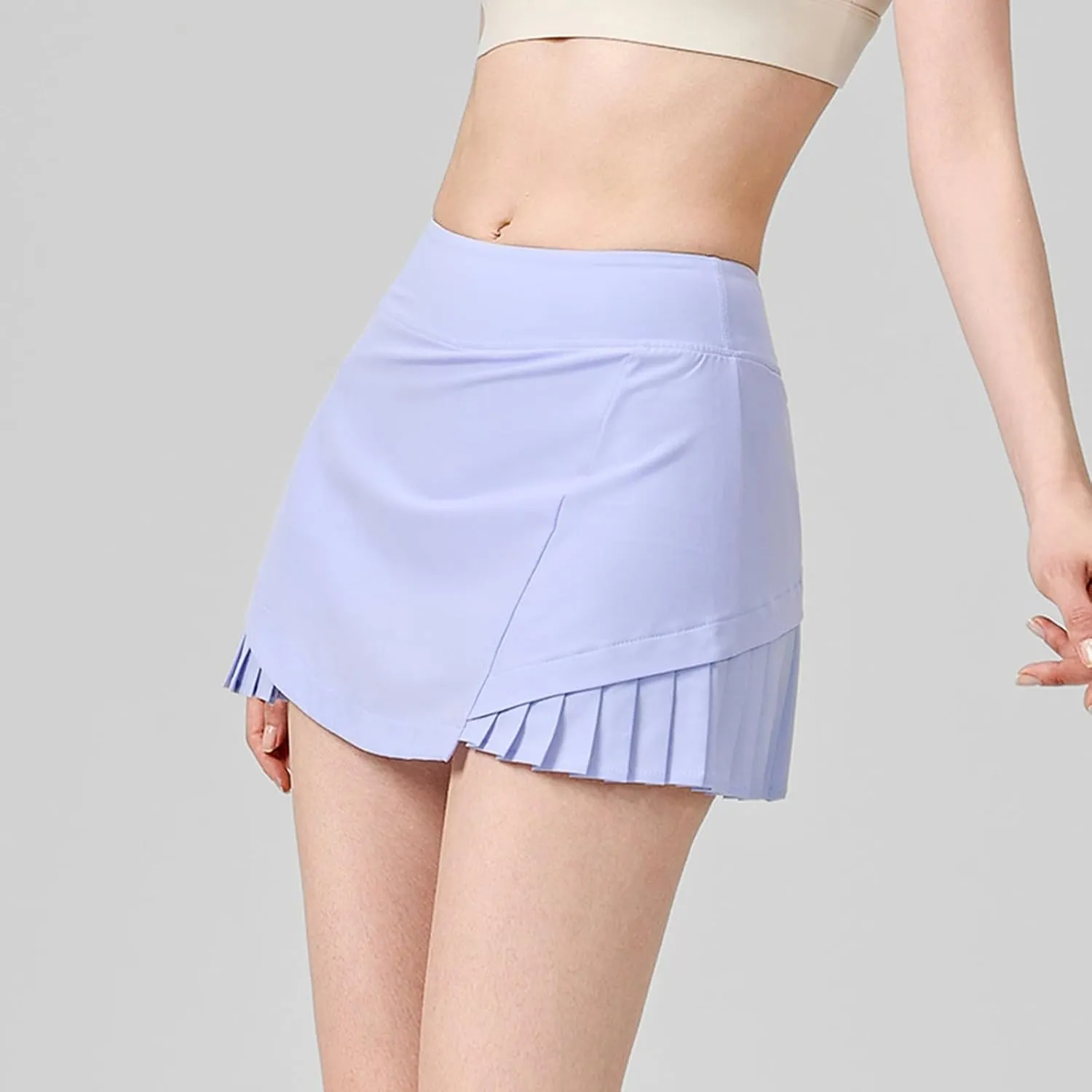 Women's Basic Versatile Stretchy Flared Casual Mini Skater Skirt 2025 Summer High Waist Miniskirt Flowy Sport Skort
