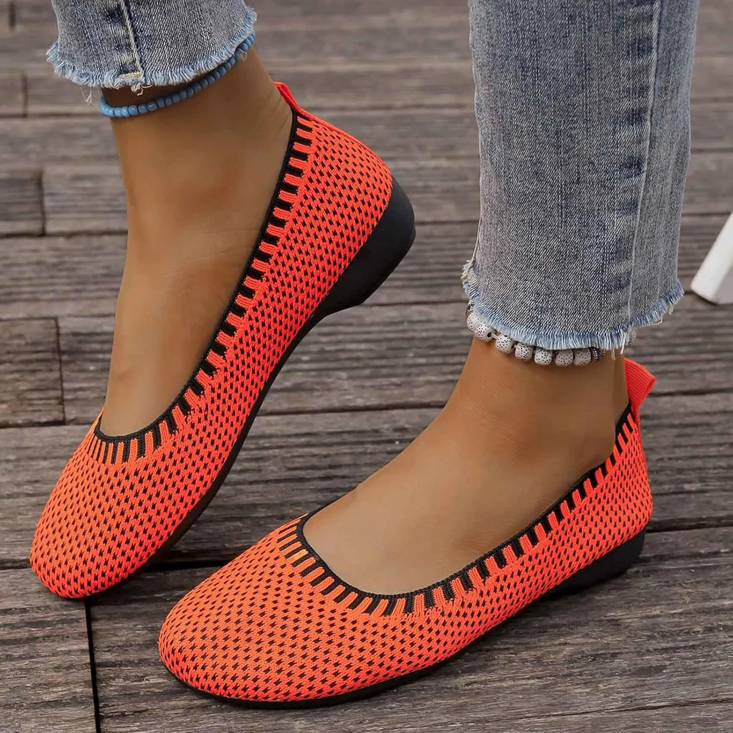 Women's Casual Slip On Shoes Breathable Lightweight Flat Comfortable Everyday Wear for Spring Summer Fall