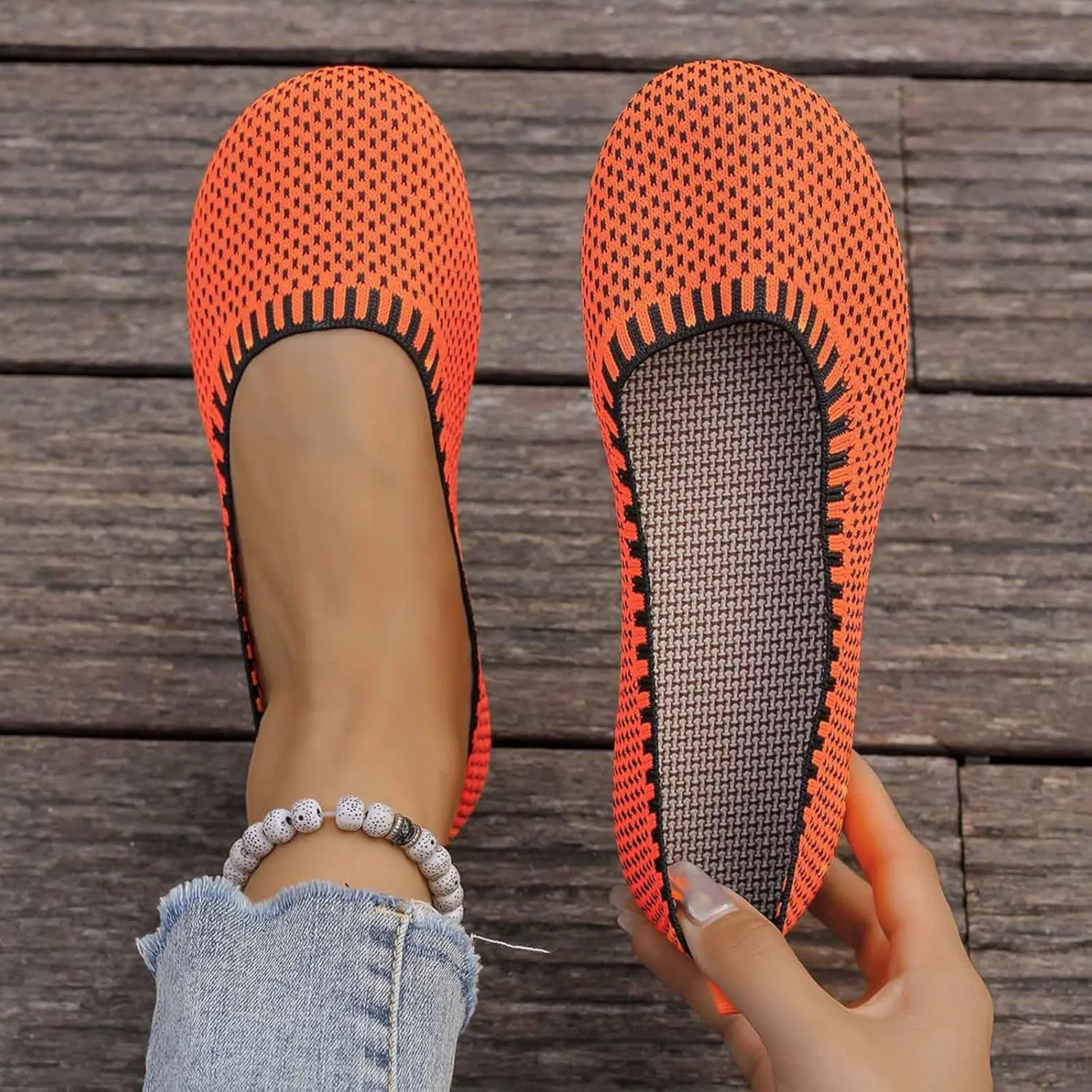 Women's Casual Slip On Shoes Breathable Lightweight Flat Comfortable Everyday Wear for Spring Summer Fall