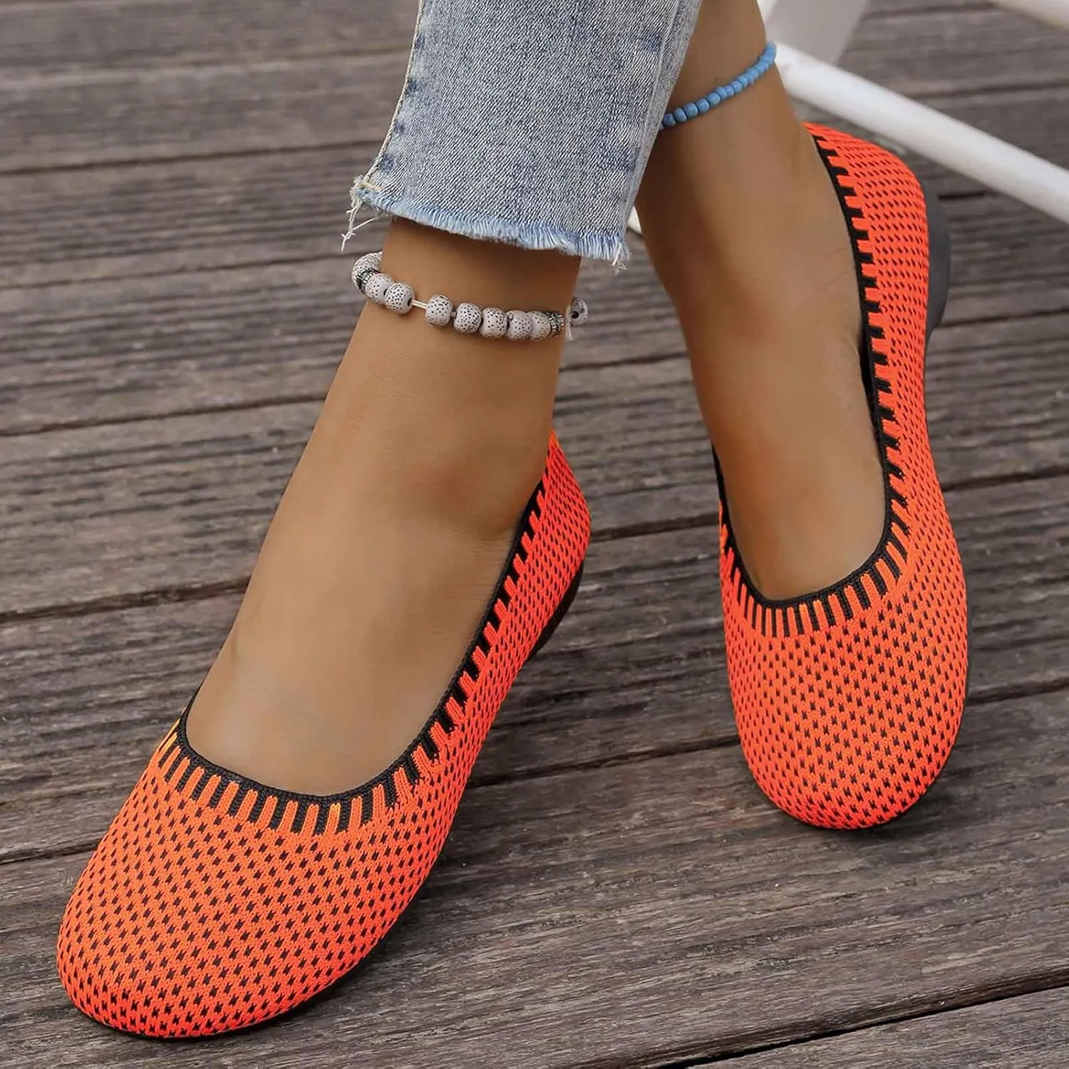 Women's Casual Slip On Shoes Breathable Lightweight Flat Comfortable Everyday Wear for Spring Summer Fall