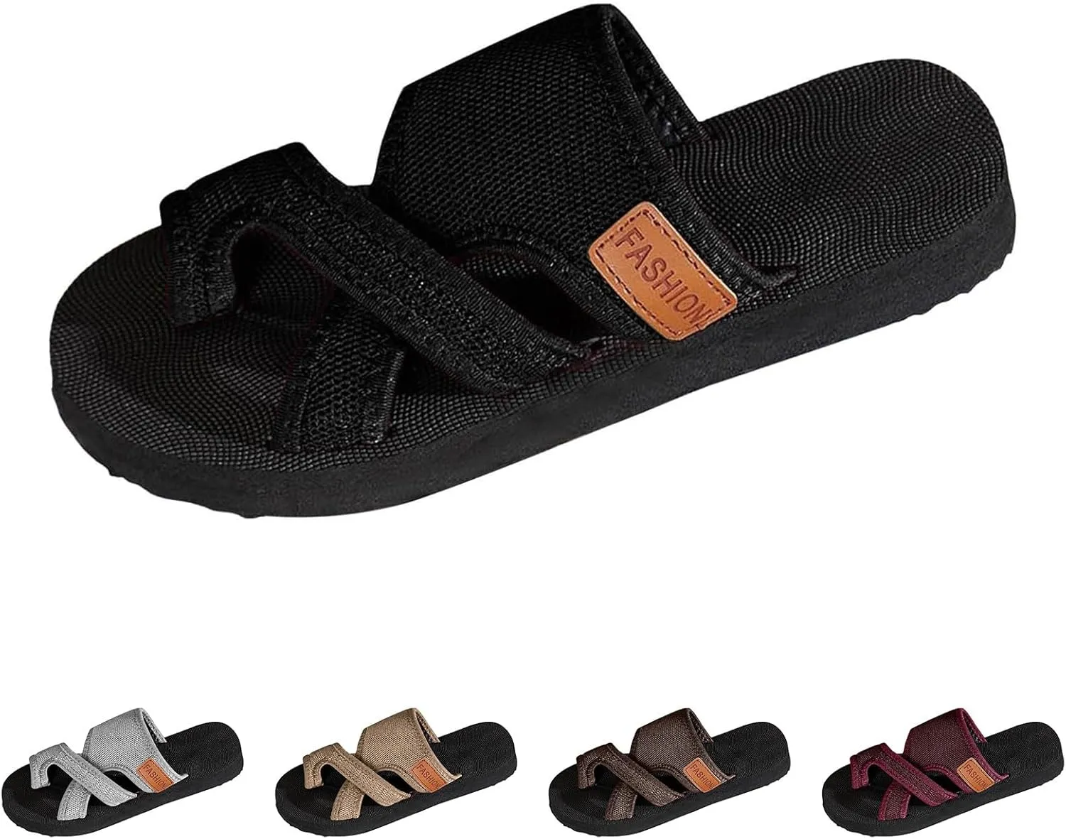 Women's Comfy Orthopedic Sandals Breathable Mesh Flip Flops Non-Slip Sole Arch Support Beach Walking Flat Sandals