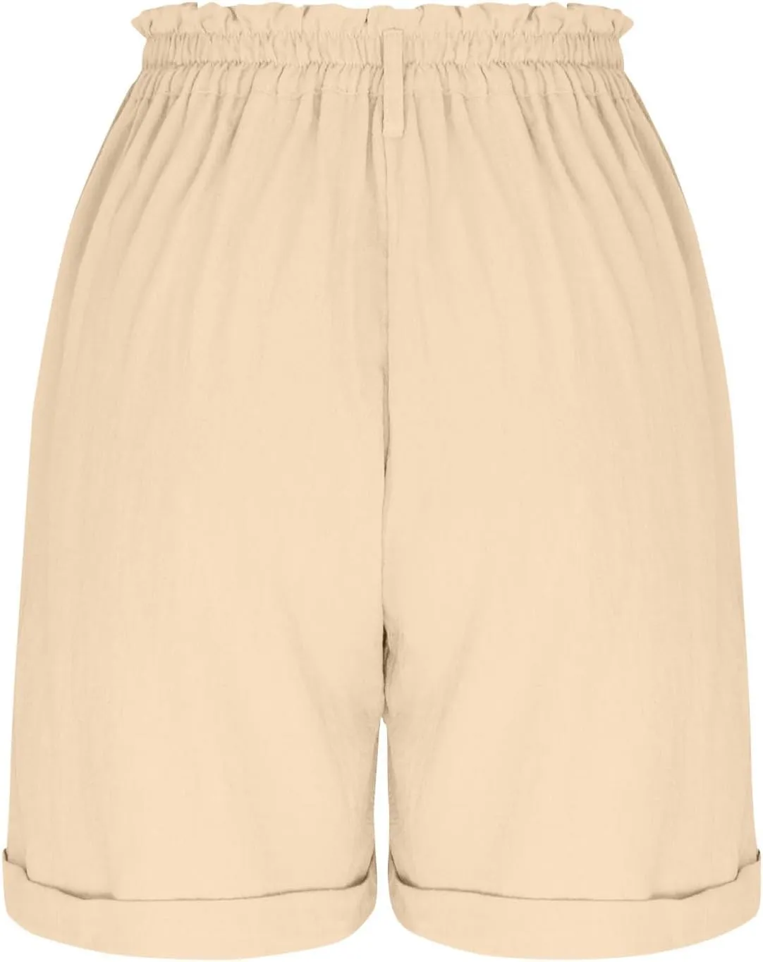 Women's High Waisted Shorts with Pockets Casual Button Loose Fit Pants 2025 Trendy Elastic Waist Beach Lounge Bottoms