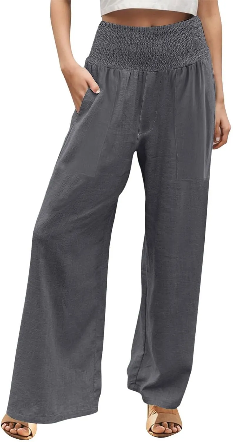 Women's Pants Spring Outfit Women Women Slacks Black Paper Bag Waist Pants Women's Harem Business Casual Dress for Flowy Summer Clothes Beach Vacation Outfits