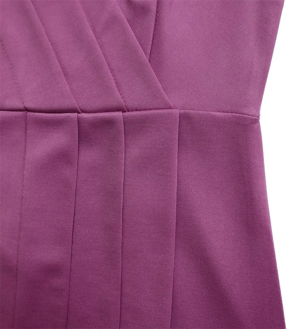 Women's Peplum Bodycon Dress Sexy V Neck Half Sleeve Office Work Midi Pencil Dress Ruched Summer Dresses