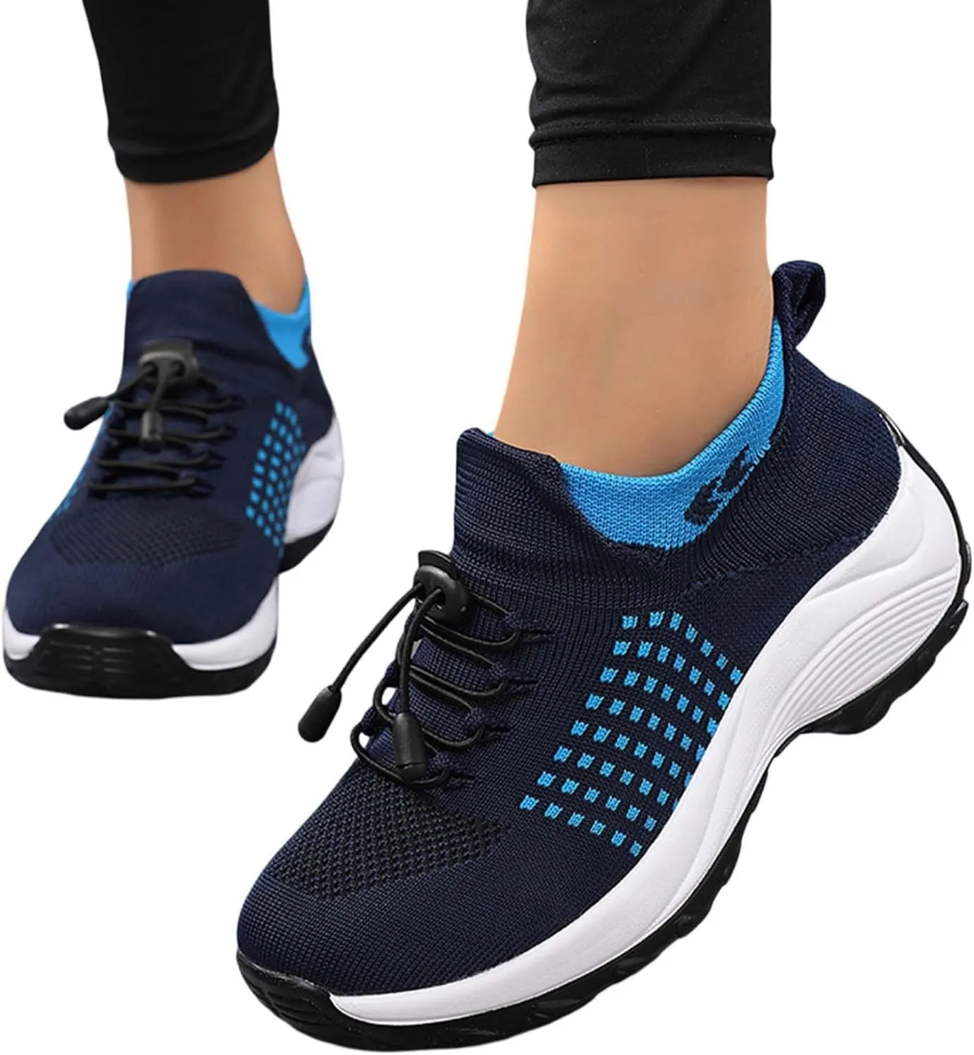 Women's Slip-On Sneakers Breathable Mesh Walking Shoes Comfortable Casual Athletic Sock Sneakers for Women Air