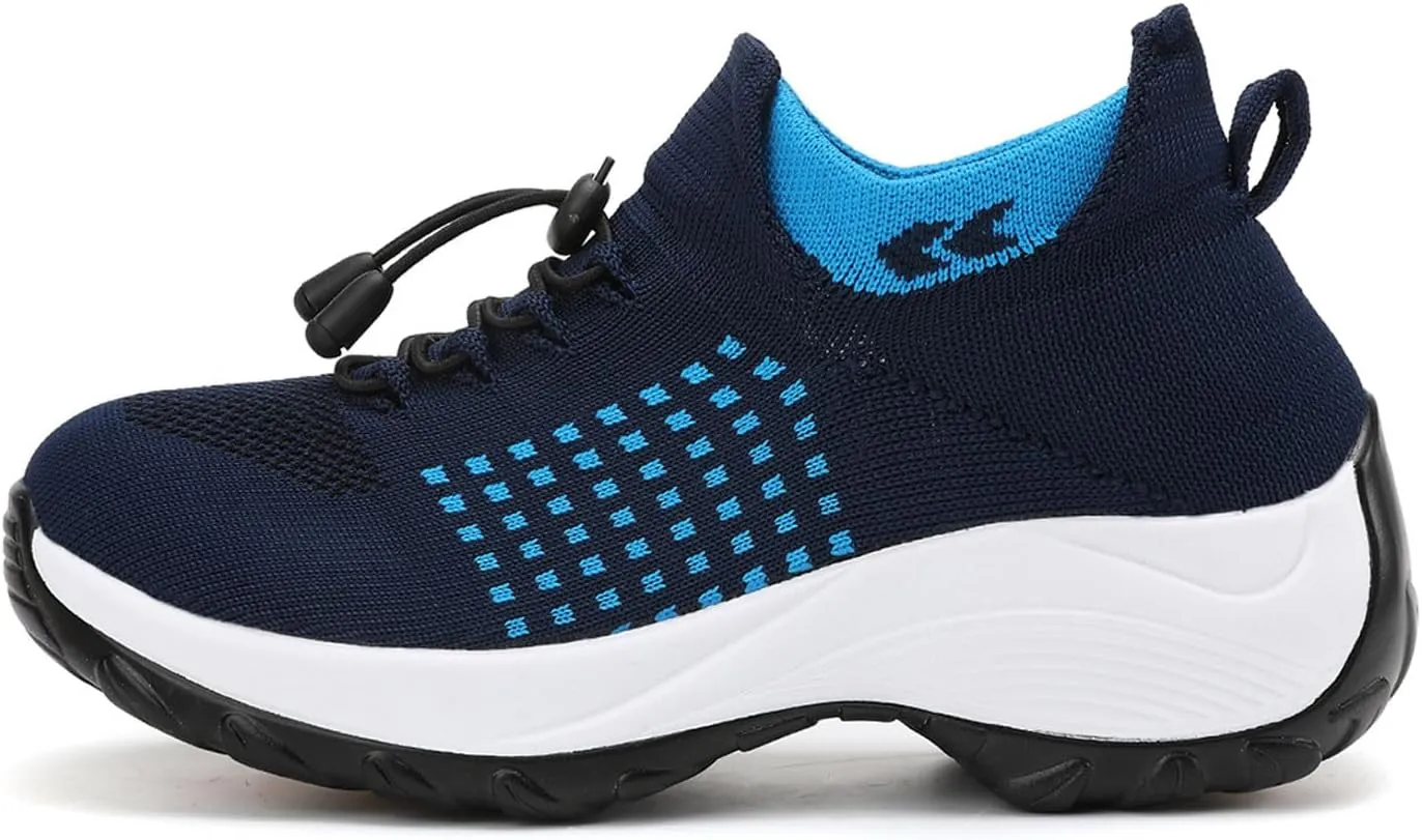Women's Slip-On Sneakers Breathable Mesh Walking Shoes Comfortable Casual Athletic Sock Sneakers for Women Air