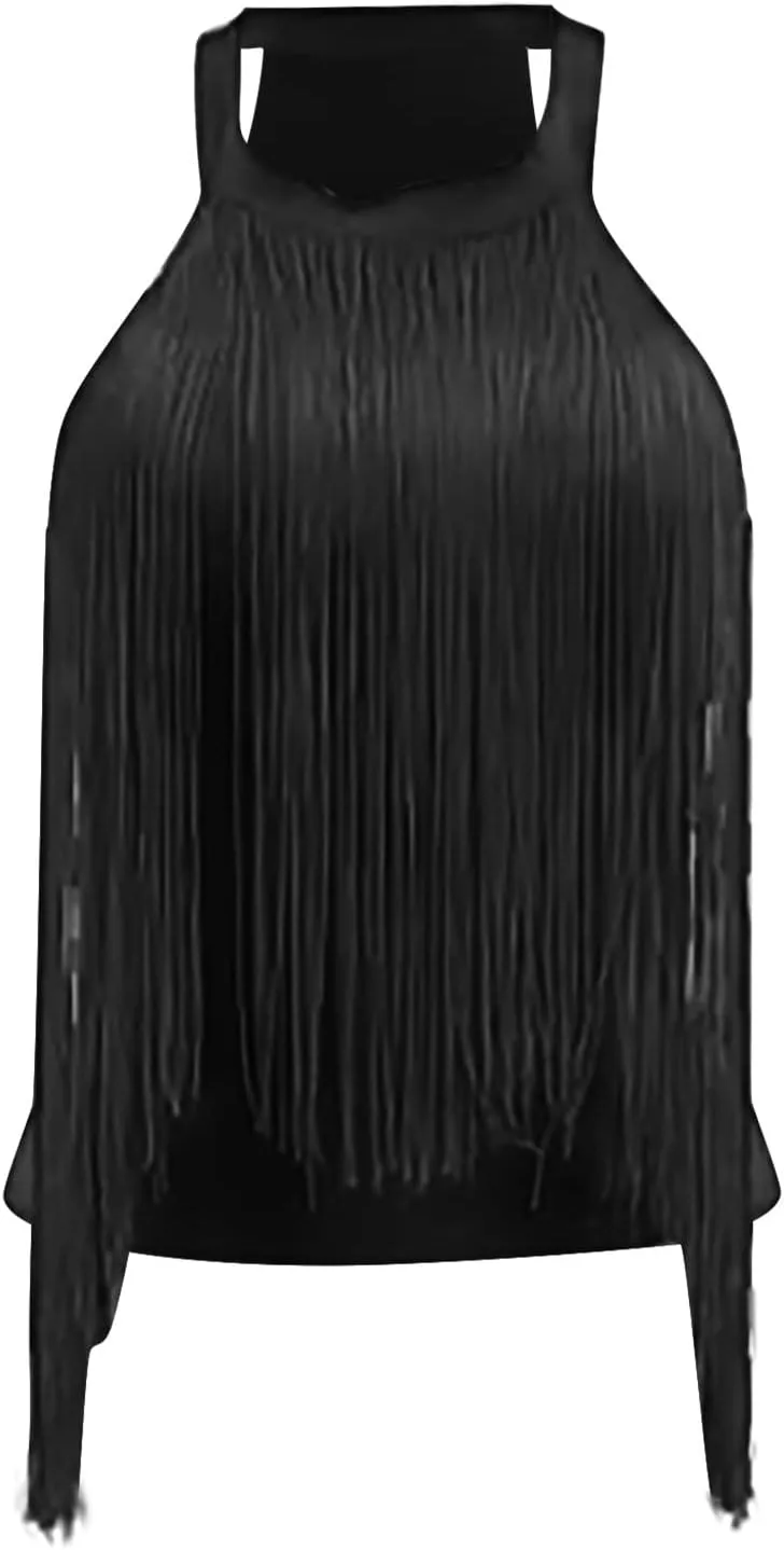 Womens Tank Tops Dressy Casual Sexy Halter Camisole Tops with Tessel Going Out Summer Outfits Sleeveless Fashion 2025
