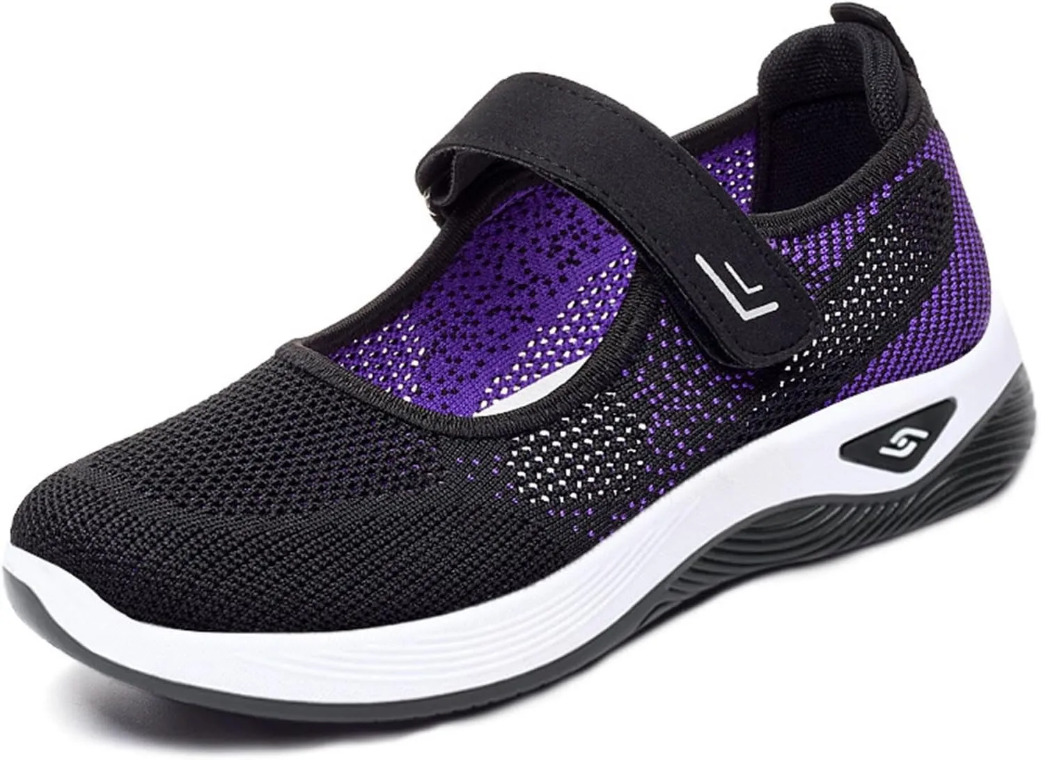 Women's Wide Width Walking Shoes Adjustable Closures Mesh Sneakers for Tennis Maternity Elderly Workout Travelling