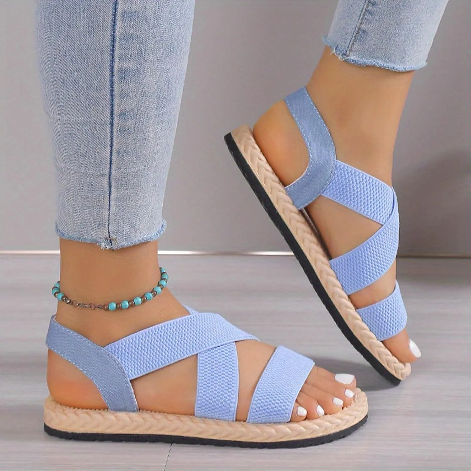 Yoga Mat Comfortable Flat Sandal for Women Adjustable Casual Fisherman Cool Shoes Non Slip Outdoor Sandals